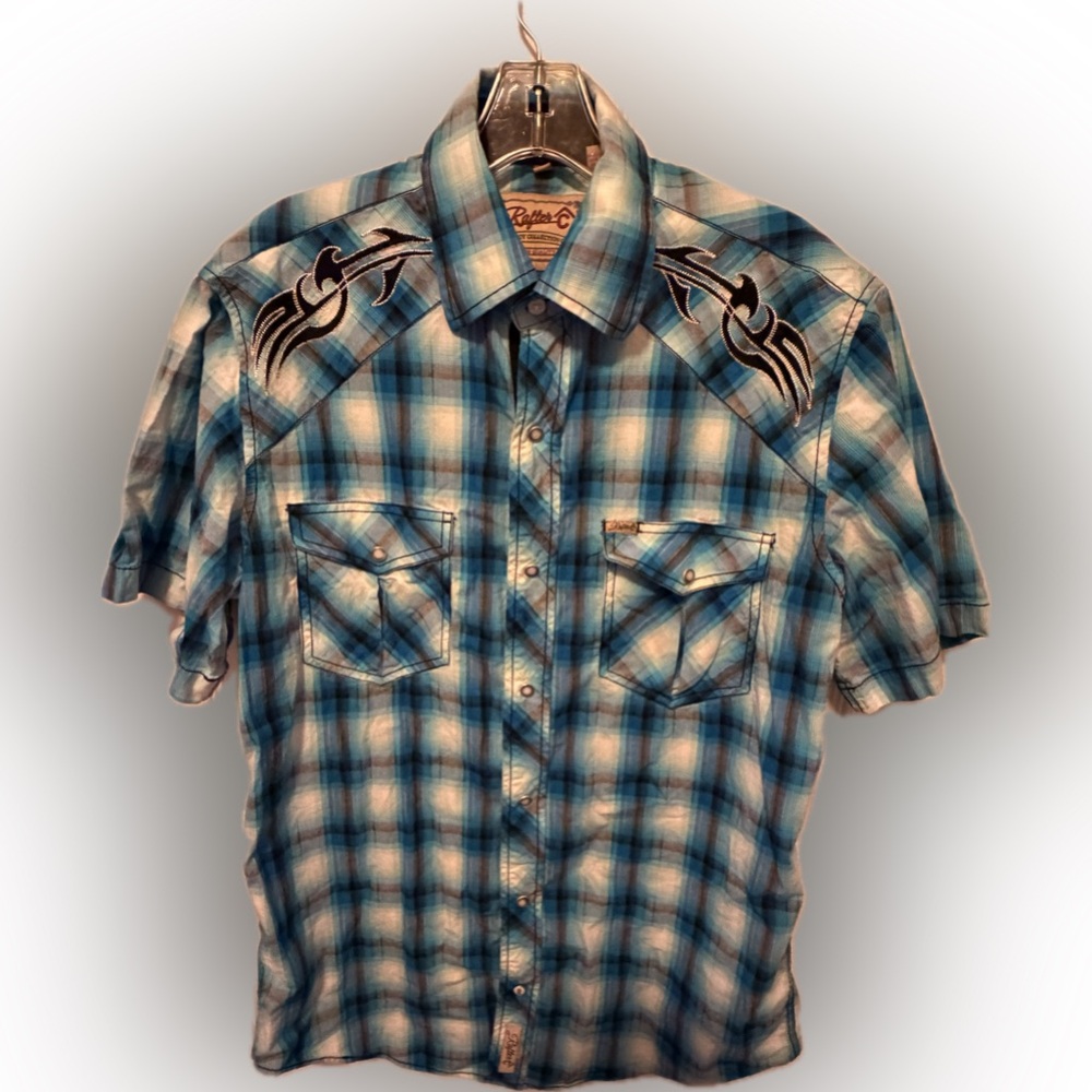 Rafter C Cowboy Collection Western Embroidered Shirt